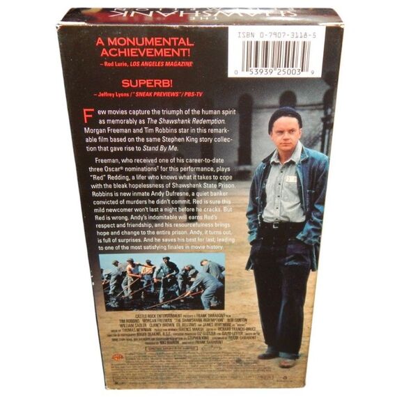THE SHAWSHANK REDEMPTION vintage VHS in original paper case - Picture 4 of 7